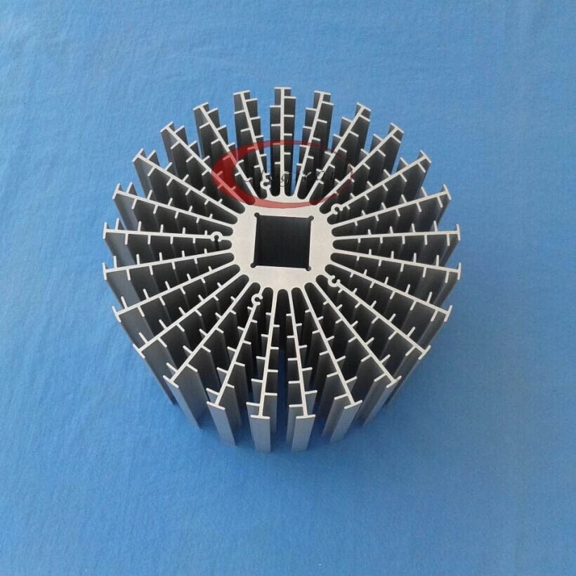 Customized sunflower aluminum heat sink with clear anodized surface