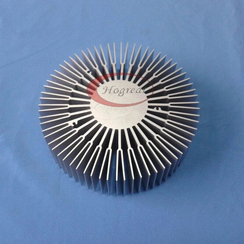 Customized sunflower aluminum heat sink with clear anodized surface