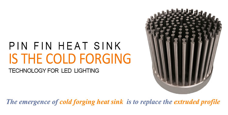 Wholesale Cold Forging Round Anodizing Pin Fin Passive Pre Drilled Heat Sink For Led Lights